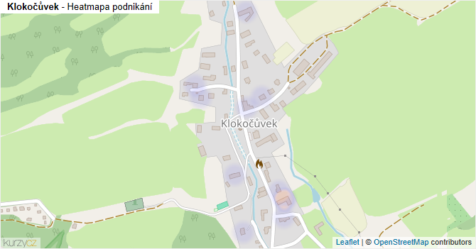 Klokočůvek - mapa podnikání