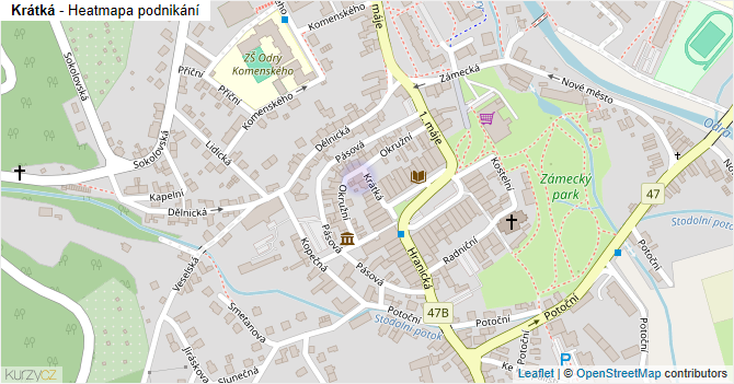 Krátká - mapa podnikání