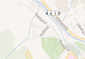 Květná v obci Odry - mapa ulice