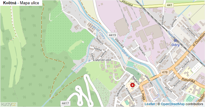 Květná - mapa ulice