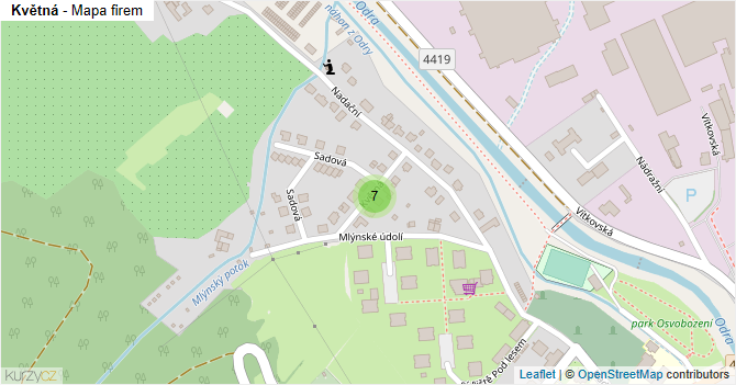 Květná - mapa firem