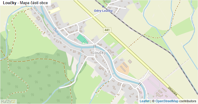Loučky - mapa části obce