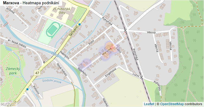 Marxova - mapa podnikání