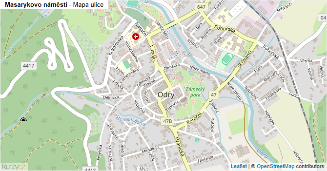 Masarykovo náměstí - mapa ulice