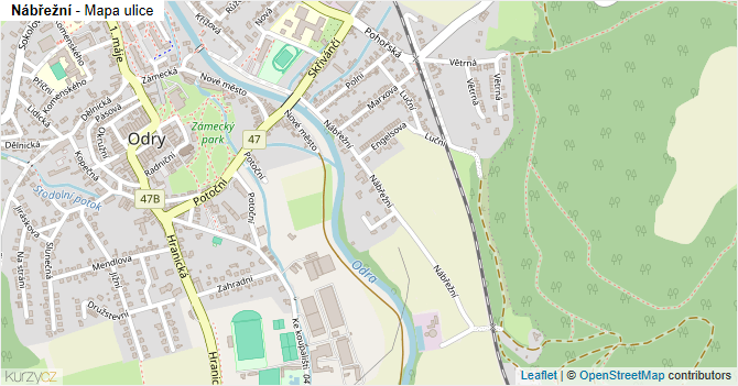 Nábřežní - mapa ulice
