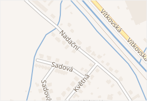 Nadační v obci Odry - mapa ulice