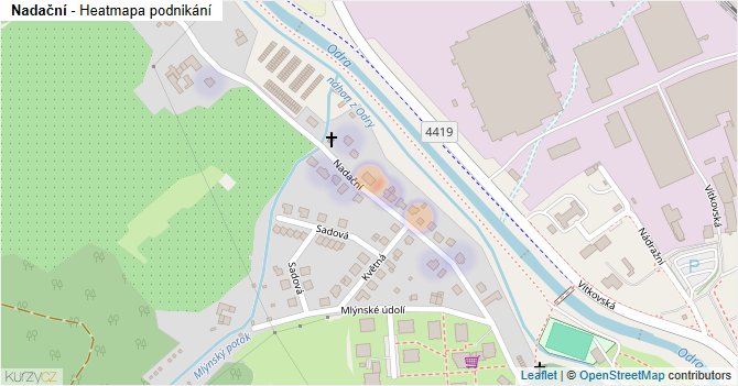 Nadační - mapa podnikání