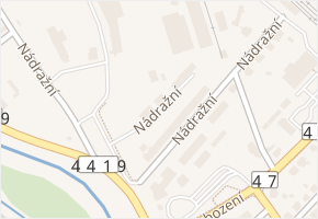 Nádražní v obci Odry - mapa ulice