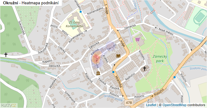Okružní - mapa podnikání
