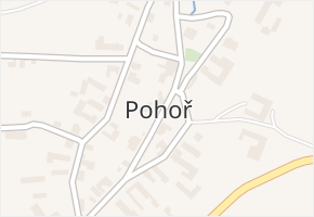 Pohoř v obci Odry - mapa části obce