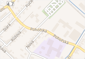 Pohořská v obci Odry - mapa ulice