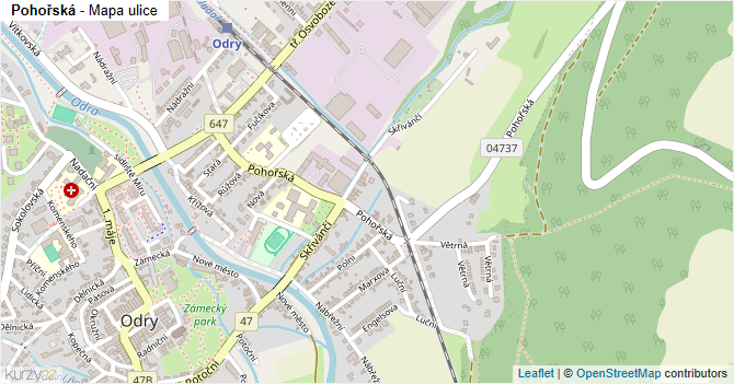 Pohořská - mapa ulice