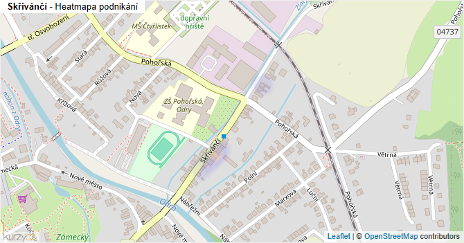 Skřivánčí - mapa podnikání