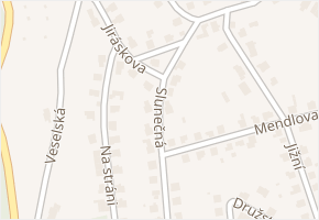 Slunečná v obci Odry - mapa ulice