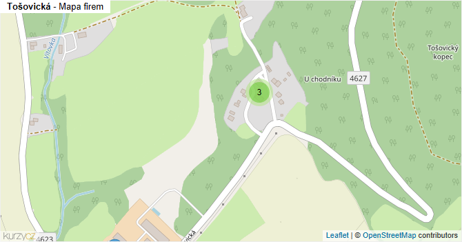 Tošovická - mapa firem