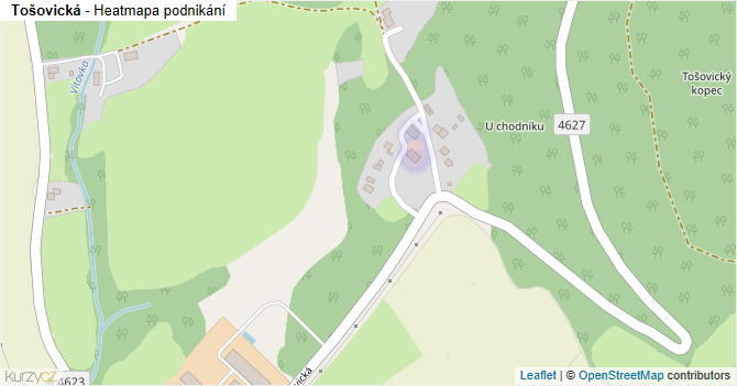 Tošovická - mapa podnikání