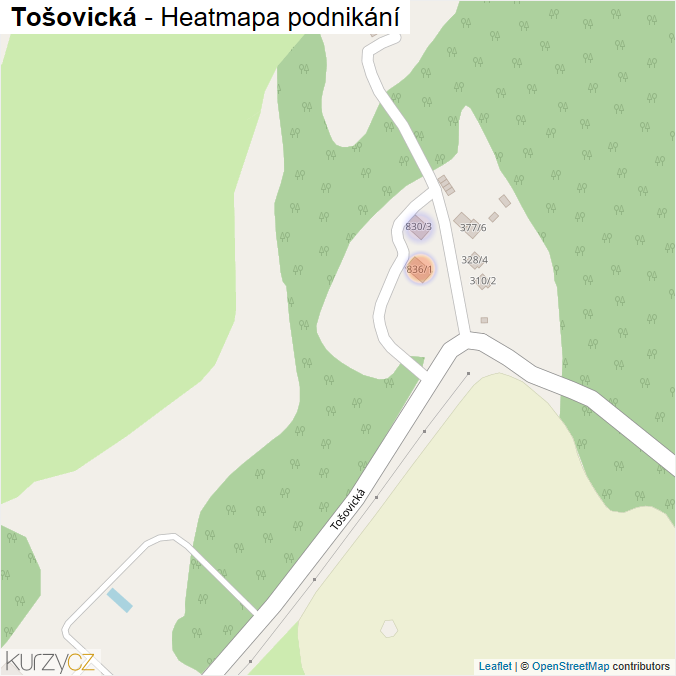 Mapa Tošovická - Firmy v ulici.