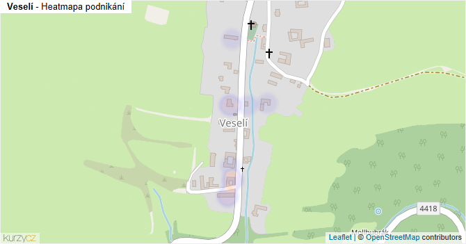 Veselí - mapa podnikání
