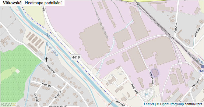 Vítkovská - mapa podnikání