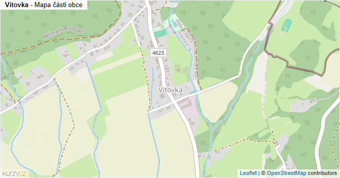 Vítovka - mapa části obce