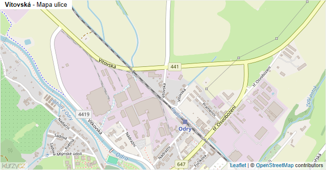 Vítovská - mapa ulice