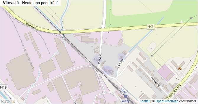 Vítovská - mapa podnikání