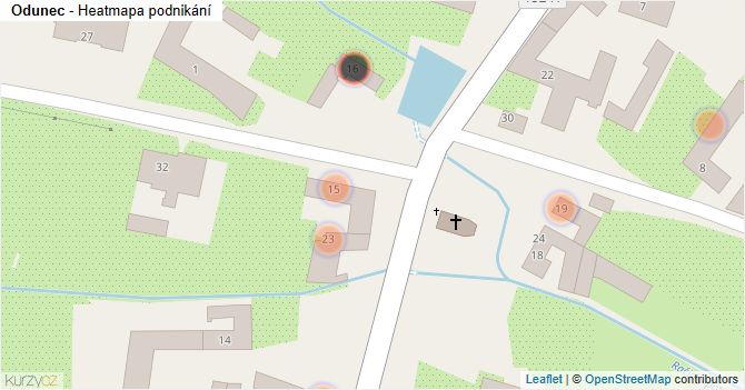 Odunec - mapa podnikání