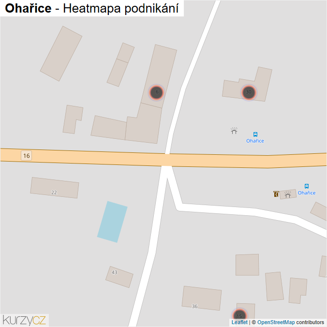 Mapa Ohařice - Firmy v obci.
