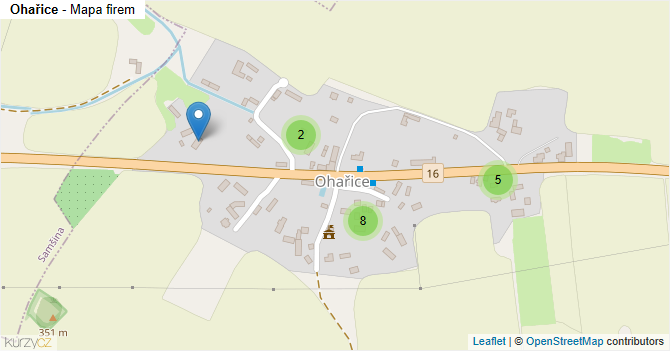 Ohařice - mapa firem