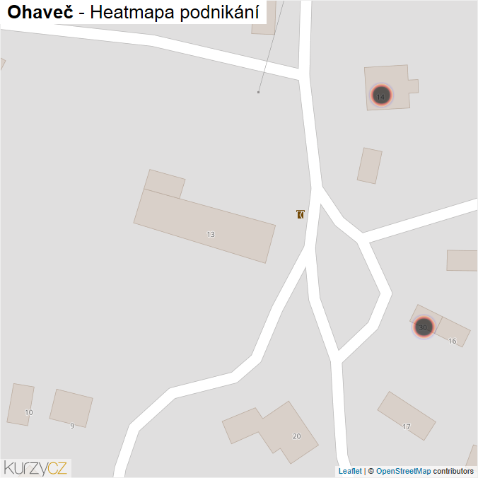 Mapa Ohaveč - Firmy v obci.