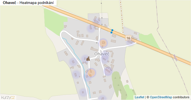 Ohaveč - mapa podnikání