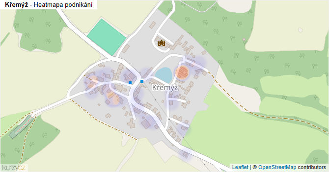 Křemýž - mapa podnikání
