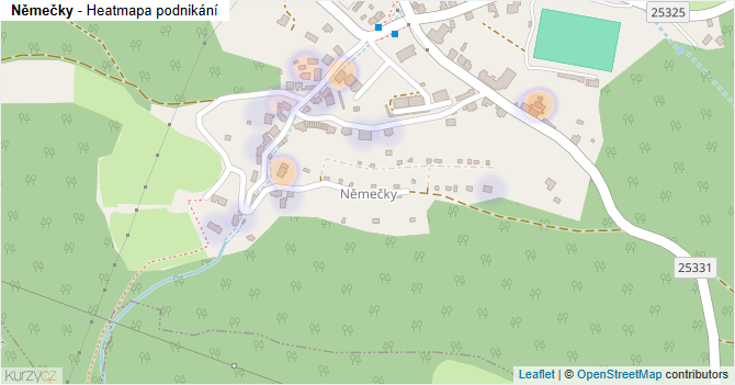 Němečky - mapa podnikání