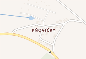 Pňovičky v obci Ohníč - mapa části obce