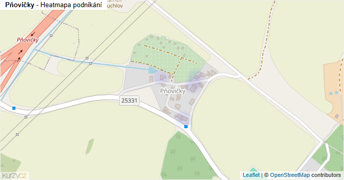 Pňovičky - mapa podnikání