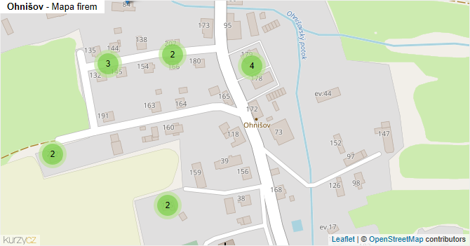 Ohnišov - mapa firem