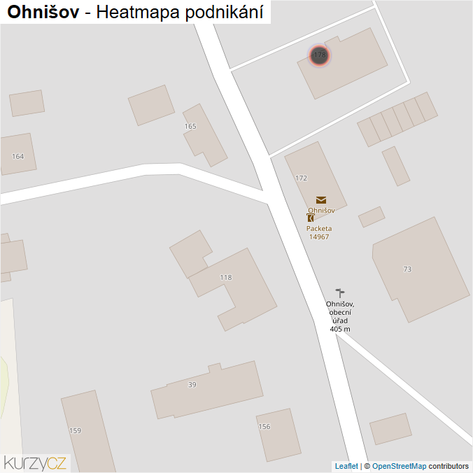 Mapa Ohnišov - Firmy v obci.