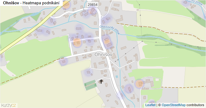 Ohnišov - mapa podnikání