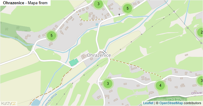Ohrazenice - mapa firem