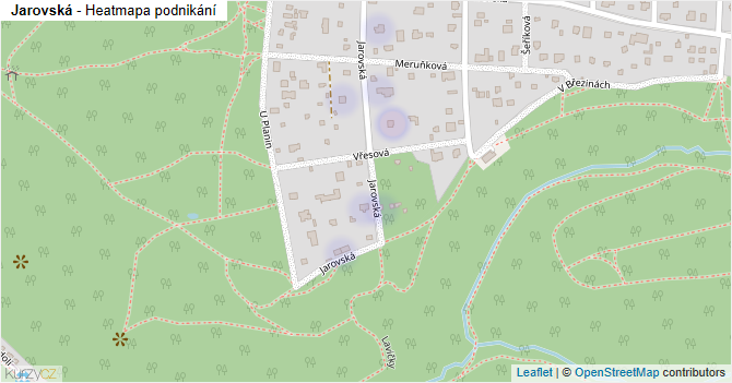 Jarovská - mapa podnikání