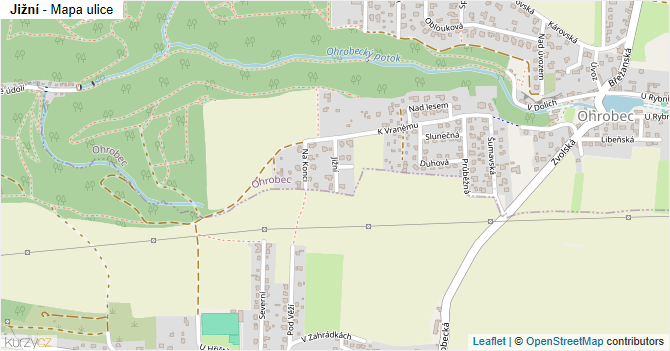 Jižní - mapa ulice