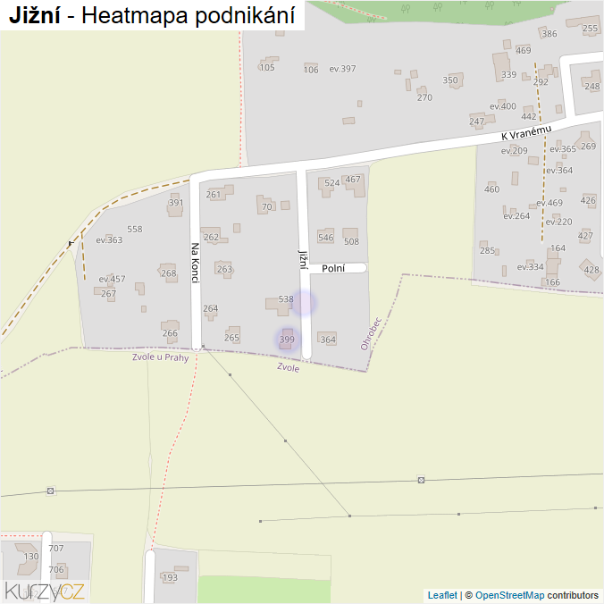 Mapa Jižní - Firmy v ulici.