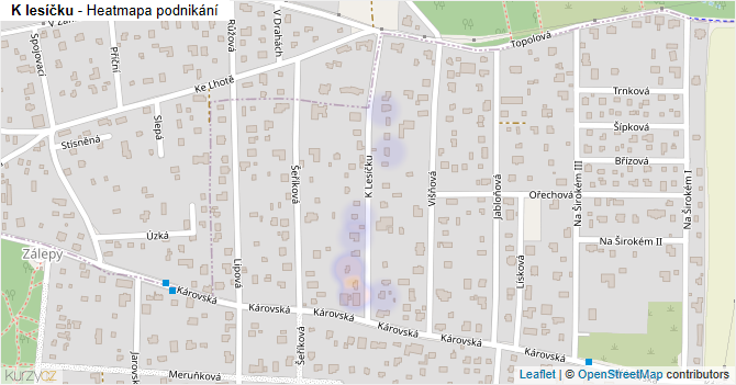 K lesíčku - mapa podnikání