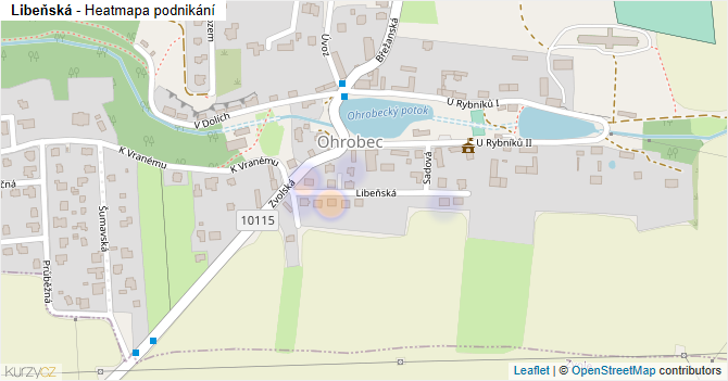 Libeňská - mapa podnikání