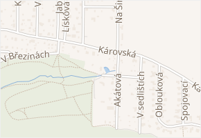 Na hřebenech v obci Ohrobec - mapa ulice