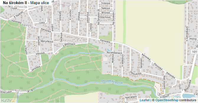 Na širokém II - mapa ulice