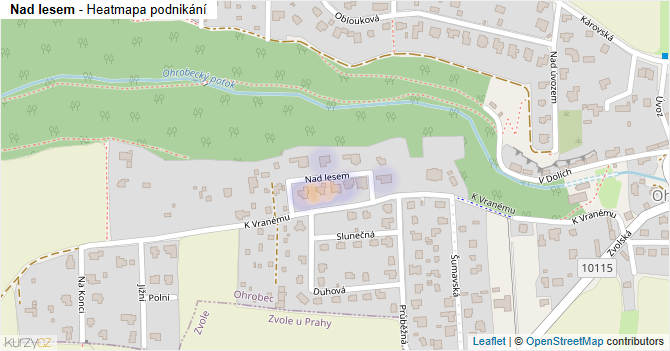 Nad lesem - mapa podnikání