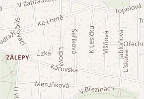 Šeříková v obci Ohrobec - mapa ulice