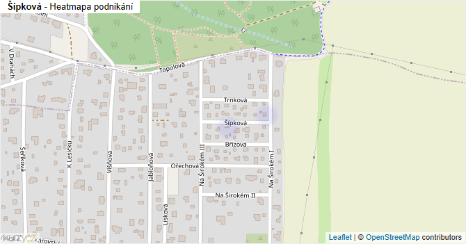 Šípková - mapa podnikání