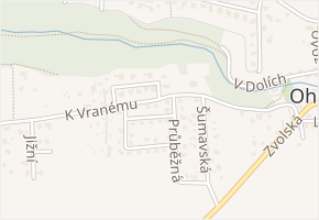Slunečná v obci Ohrobec - mapa ulice